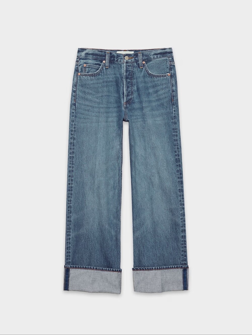 Denim Forum Indigo Wash Lo-Rise Jeans